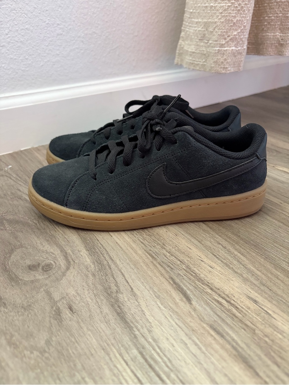 Nike Women’s Black Suede Sneakers with Gum Sole